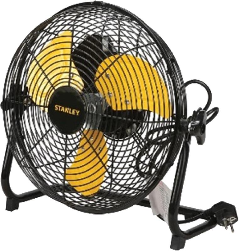 Ventilateur de sol - Brasseur d'air de sol STANLEY noir - 52W - D30cm - 3 vitesses -  style industriel_0