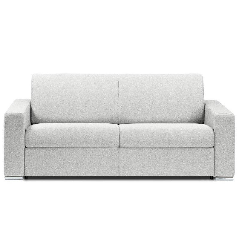CANAPÉ LIT DREAMER EXPRESS SOMMIER LATTES 140CM MATELAS 16CM POLYURÉTHANE BLANC_0