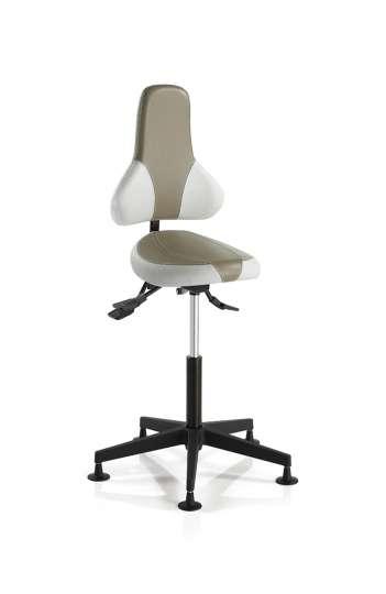 Chaise d'atelier en simili cuir - Hobbit 347 - ergonomique et réglable_0