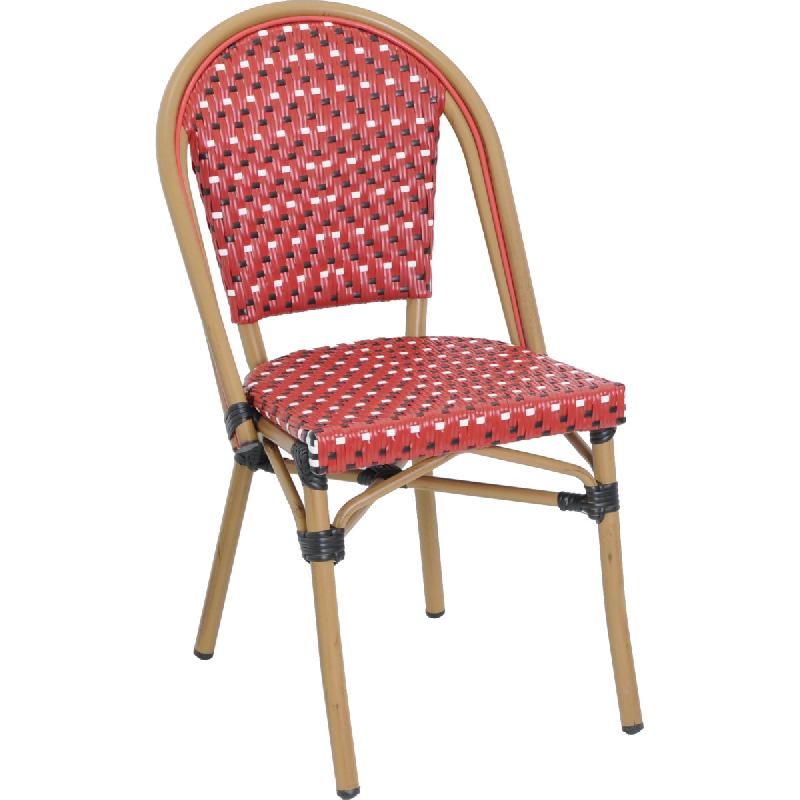 Chaise MOISSAC - aluminium rotin tressage nylon - bistrot extérieur_0
