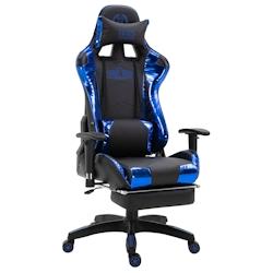 CLP Fauteuil de bureau Turbo XL en similicuir Noir / Bleu/Similicuir (métallique) - bleu polyester 310499_0