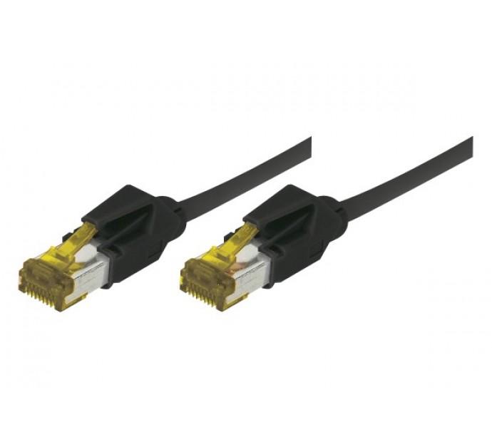 Cordon RJ45 sur câble Catégorie 7 S/FTP LS0H Snagless Noir - 10 m - Débits jusqu'à 10 Gbps - Référence 850094_0
