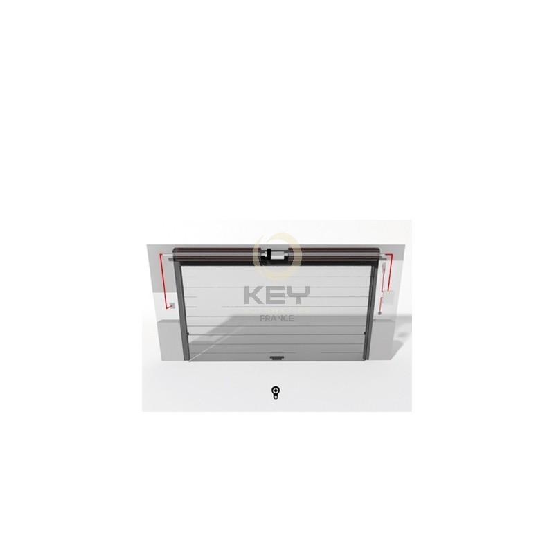 Kit motorisation pour porte de garage SW12240E - pour porte enroulable avec bouton-poussoir - poids maximum supporté 350 kg - motoréducteur silencieux et performant_1