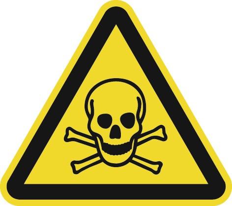 Panneau avertissement ASR A1.3/DIN EN ISO 7010 200 mm danger, substances toxiques film_0