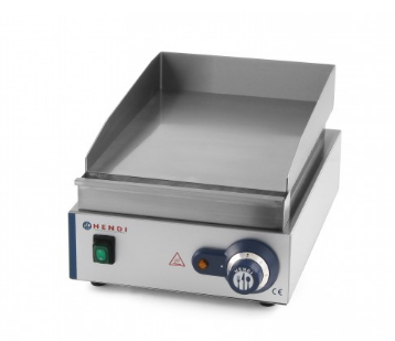 Plancha électrique 220V chrome - 33x27x0.9cm - Hendi REF 203125 - Plaque lisse en fer chromé_0