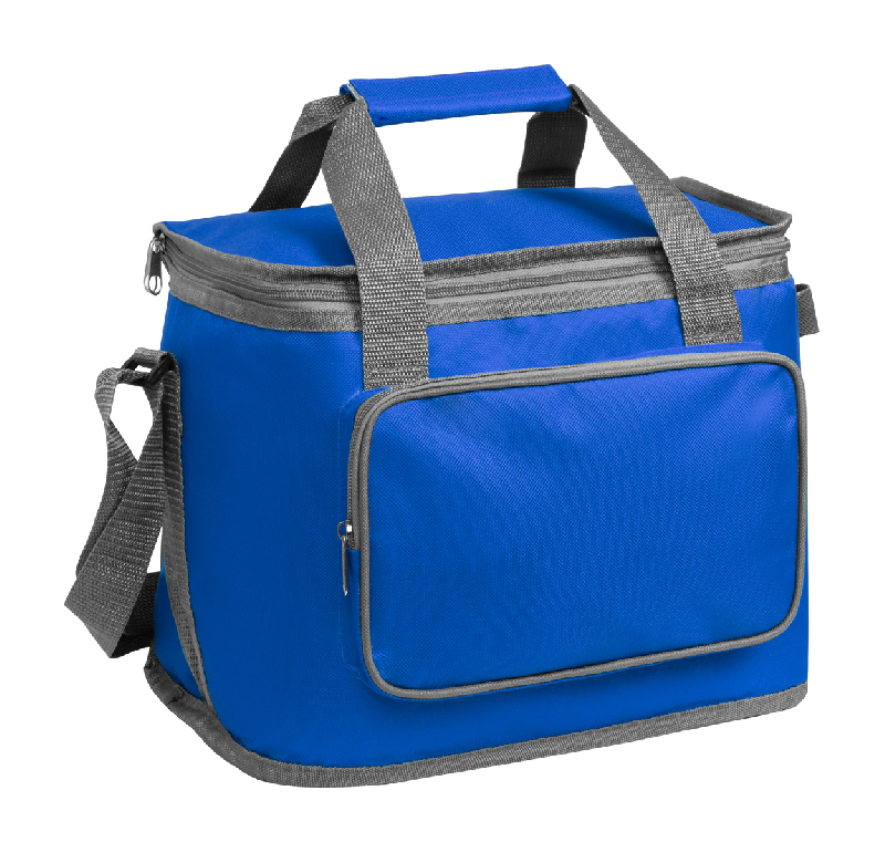 Sac isotherme zippé - avec bandoulière réglable et poche frontale - Polyester 600D_0