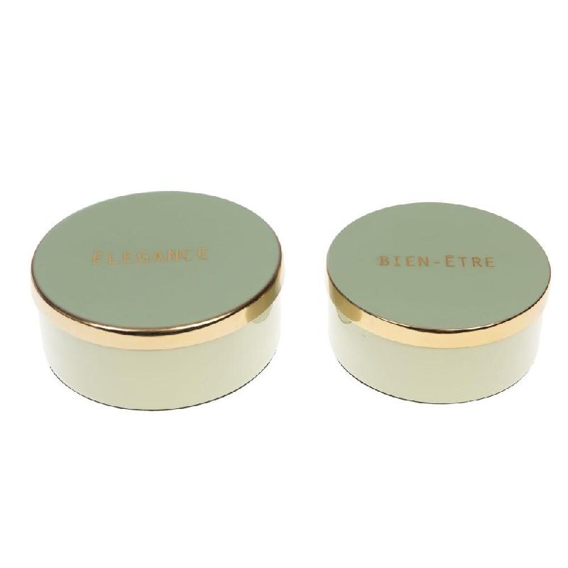 Set de 2 boites élégance ronde amande -  Multicolore Rond  Amadeus 16x8.5 cm - multicolore 3520071957647_0