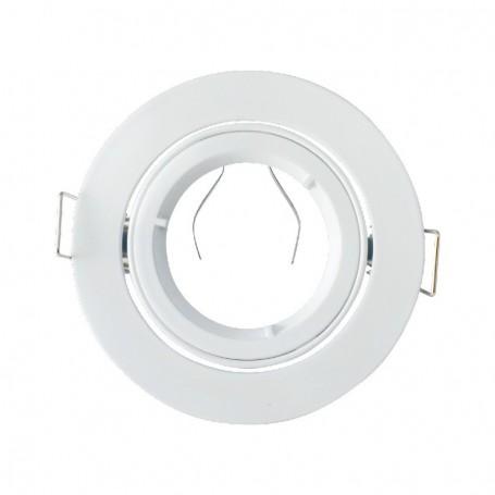 Support de spot rond blanc - 1/4 tour - 93mm - Référence 860_0