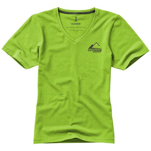 T-shirt bio manches courtes pour femme - Kawartha 38017681 - Col V en coton biologique et élasthanne 200 g/m²_0