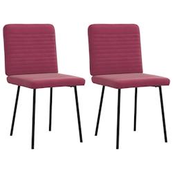 VidaXL Chaises à Manger Lot De 2 Rouge Bordeaux Velours - rouge 4101138_0