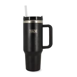Yack - Gobelet Yack 1.2l En Acier Inoxydable Noir Avec Couvercle Et Paille - 3256391030820_0