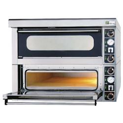 A.C.L - Four à pizza électrique 2x6 pizzas entièrement réfractaire - Réf. MM297800 - gris inox MM297800_0