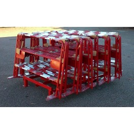 Barrière de chantier - rack à barrière Barrirack 50 peint - capacité 50 barrières_0