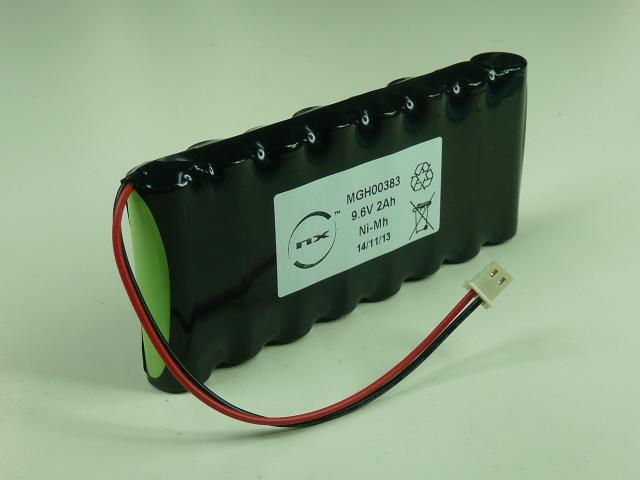 Batterie industrielle NiMH 8x AA NX 8S1P ST1 - 9.6V 2Ah avec connecteur Molex_0