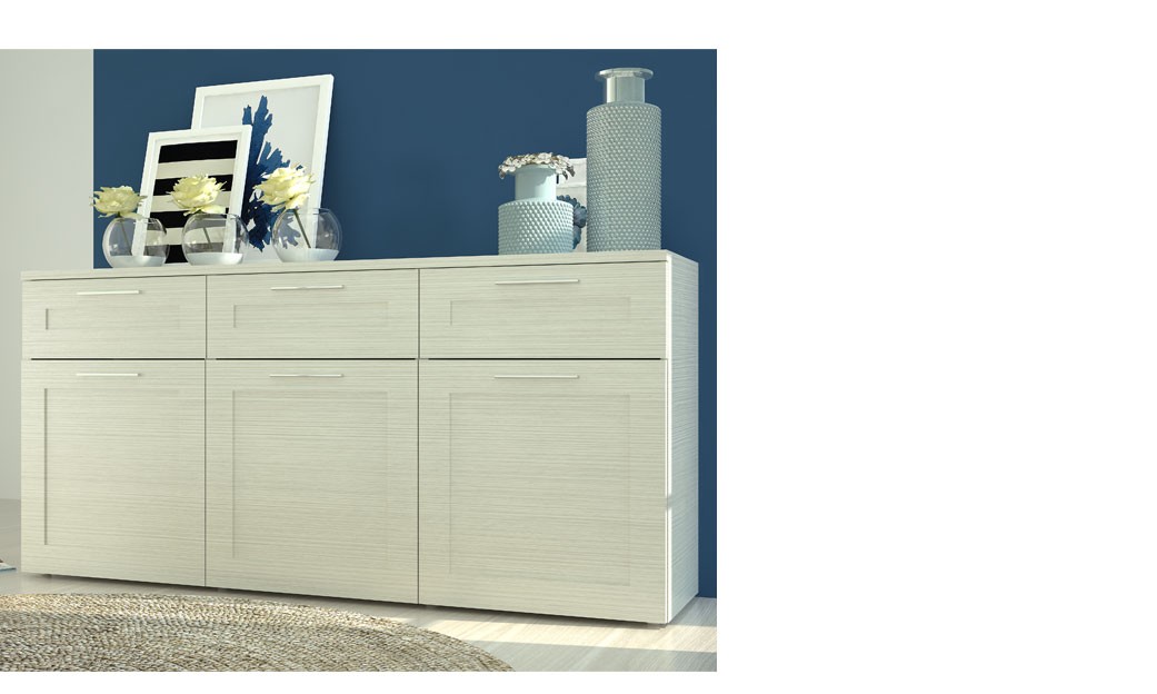 Buffet contemporain couleur bois clair roli_0