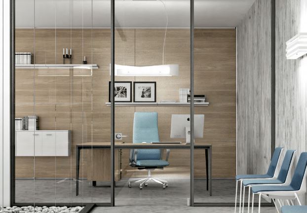 Bureau de direction Quadrifoglio X5 - contemporain haut de gamme avec piétement fuseau et plateau épais_0