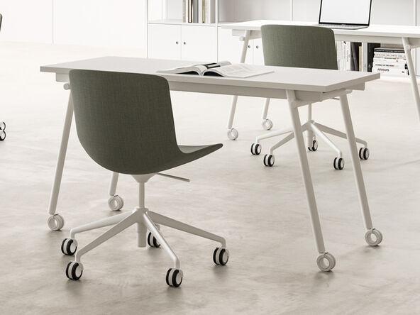 Bureau droit professionnel individuel Knot sur roulettes DVO - 3 dimensions disponibles_0