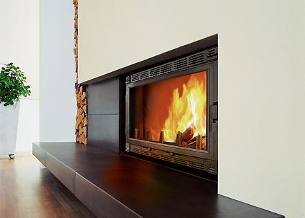 Cassette pour cheminée Oriflamme F70 - acier Corten et fonte - étanchéité porte 2 points_0
