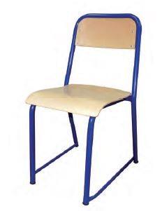 Chaise d'écolier renforcée - Piétements en acier non feu M1 - Normes NF et NFD_0