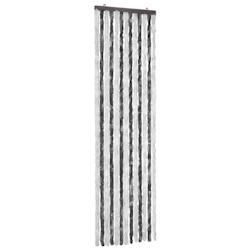 Décoshop26 - Moustiquaire Gris et blanc 56 x 185 cm Chenille DEC022173 - blanc 3001319269604_0