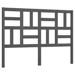Décoshop26 - Tête de lit accessoire couchage chambre à coucher meuble 126 x 4 x 104 cm bois de pin gris TDL0203492 - gris 3000677288005_0