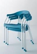 Fauteuil Evan - coque en technopolymère et piètement en aluminium anodisé_0