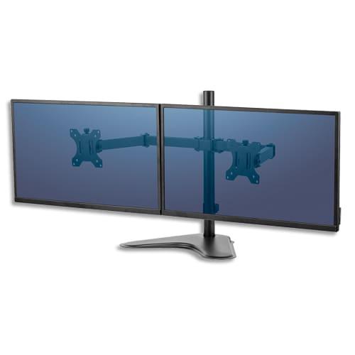 Fellowes - Bras porte-écran double horizontal Professional Series 8043701 - Ajustable avec fixation sur pieds_0