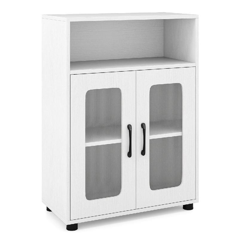 Helloshop26 - Armoire de salle de bain 60 x 30 x 83 cm avec étagère réglable à 3 niveaux et conception anti-basculement en 20_0017730 - 3000232040208_0