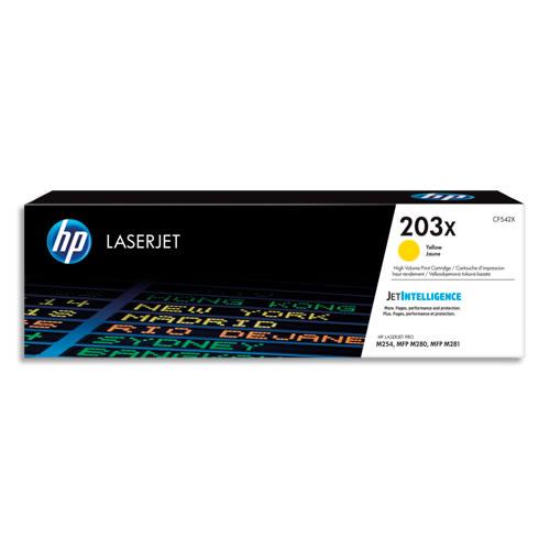 Hp 203x cf542x toner jaune grande capacité authentique pour hp color laserjet pro m254 / m280 / m281_0