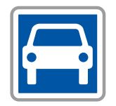 Panneau de signalisation indication: Route à accès réglementé - C107_0