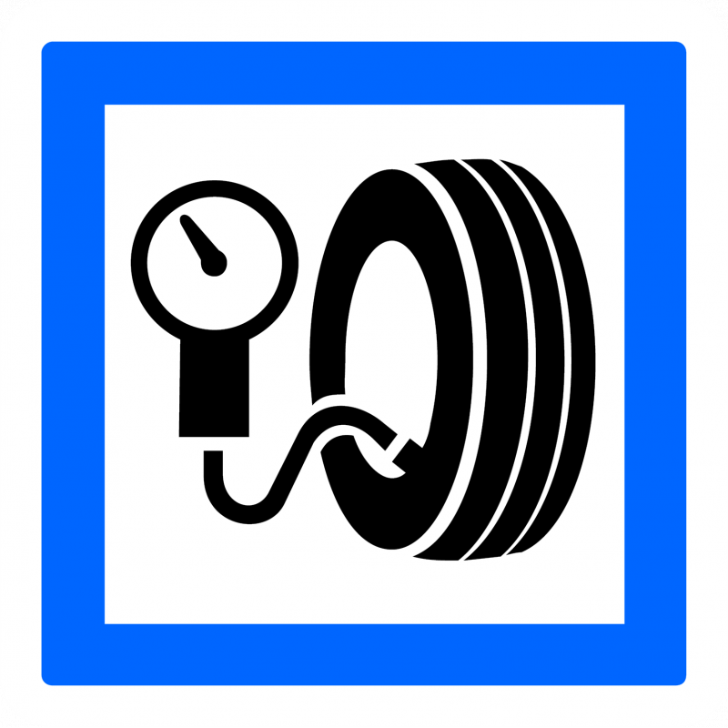 Panneau services station de gonflage - usage gratuit hors station service - CE26_0