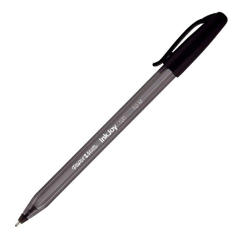 PAPER MATE STYLO BILLE INKJOY™ 100, NOIR, 1,0 MM, LOT DE 50