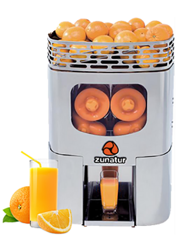 Presse agrumes automatique - design compact en acier inoxydable - 36 fruits/min - panier 10 kg - moteur 180 W_0
