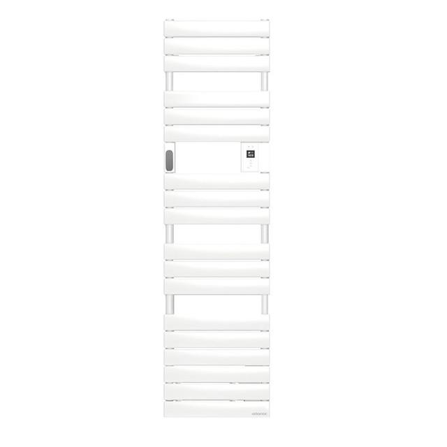 Radiateur sèche-serviettes connecté Adelis étroit 750W Blanc Carat - Atlantic - 861927_0