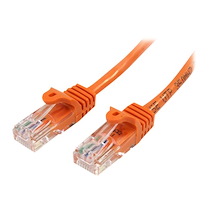 STARTECH.COM CÂBLE RÉSEAU CAT5E UTP SANS CROCHET - 5 M ORANGE - CORDON ETHERNET RJ45 ANTI-ACCROC - CÂBLE PATCH - CORDON DE RACCORDEMENT - 5 M - ORANGE