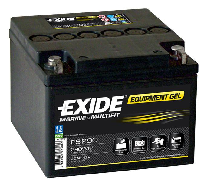 Batterie plomb étanche gel Exide Equipment Gel ES290 - 290Wh 12V 25Ah M5-M - Décharge lente pour équipements de bord et véhicules de loisirs_0