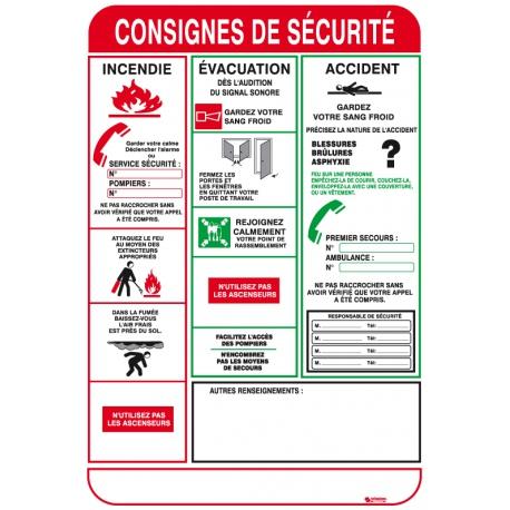 Consignes de securite 450x300mm TALIAPLAST | 620001_0