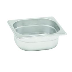 DBMARK - GNP16200 - Bac GN 1/6 en acier inoxydable - 16,2 x 17,6 cm - Profondeur 20 cm - 3,2 Litres. - Vente à l'unité - gris inox GNP16200_0