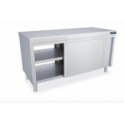 Distform Meuble Inox avec Portes Coulissantes Traversantes Gamme 600 Sans plan de travailAcier inoxydable 2000x600x600xmm - 641094335113_0