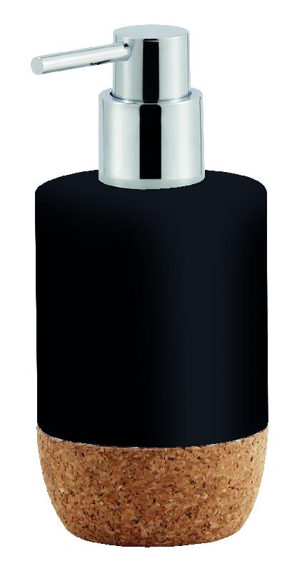 Distributeur de savon en céramique Odemira - noir - design pratique et décoratif_0