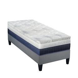 Ensemble  Matelas Mémoire de forme + Sommier Bois 90x200 cm CASTELLANE BELLECOUR - blanc Mousse à mémoire de forme 4VP.OC.K20.0920_0