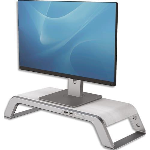 Fellowes support moniteur hana en bois véritable 2 ports usb à l'avant_0