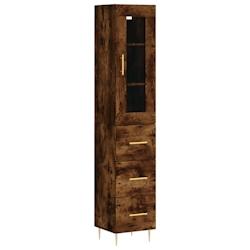 Helloshop26 - Buffet bahut commode armoire meuble de rangement organisateur cuisine salle de séjour salon haut 34,5 x 34 x 180 cm 02_0033250 - 300021_0