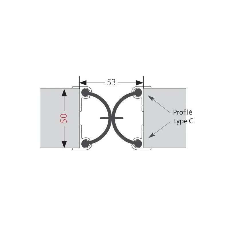 Joint porte double épaisseur ép 50 mm lg 2.5 m_0