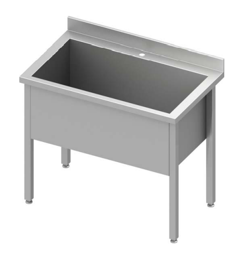 Plonge inox maxi 1 cuve profonde 400 mm soudée 600x600x900 - 931346060_0