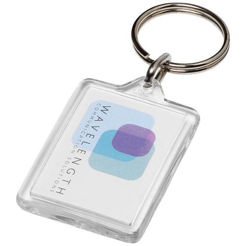 Porte-clés compact Y1 Midi 21056400 - transparent rectangulaire avec anneau fendu en métal_0