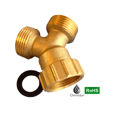 Raccord Y Laiton - 20x27 - filetage 3/4
