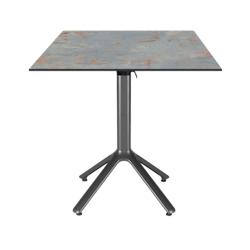 Restootab - Table pliable Nemo pour extérieur gris rouille 70x70 - gris TB-NEM-7070C-GR.ROU_0