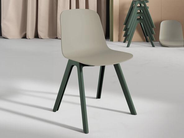 Lot de 4 chaises empilables polyvalentes C 04 - éco-conçues pour utilisation en extérieur_0