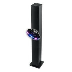 Tour de son HIFI, Muse M-1050 BT Enceinte d'intérieur Bluetooth USB 20W Noir, Jeu de lumière OVNI LED - 3701123949715_0